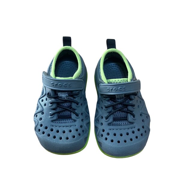 CROCS Other - Toddler Crocs Swiftwater Play Gray and Green Water Shoes‎ Sandals Size 7